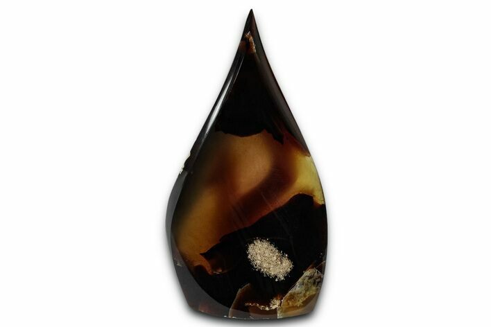 Polished Indonesian Blue Amber Flame #355795